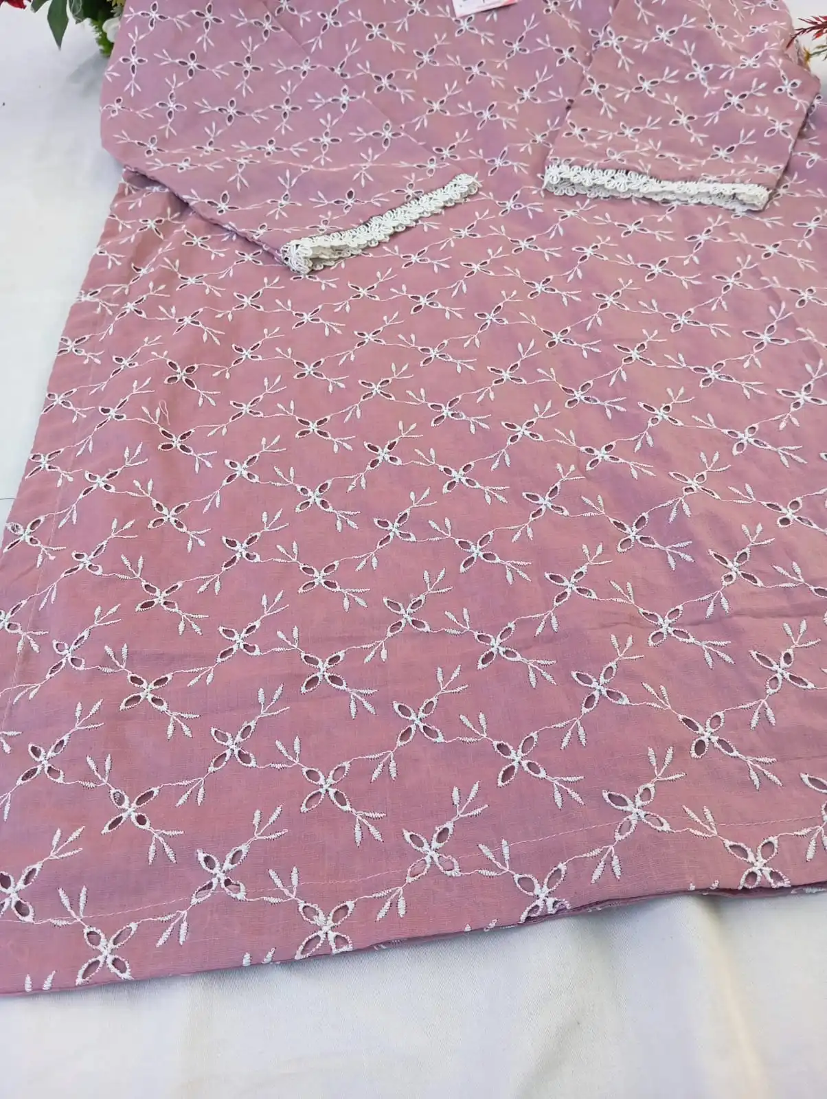elegant pink chikankari 3 piece suit with chiffon dupatta – ready to wear women's dress elegant pink chikankari 3 piece suit with chiffon dupatta – ready to wear women's dress