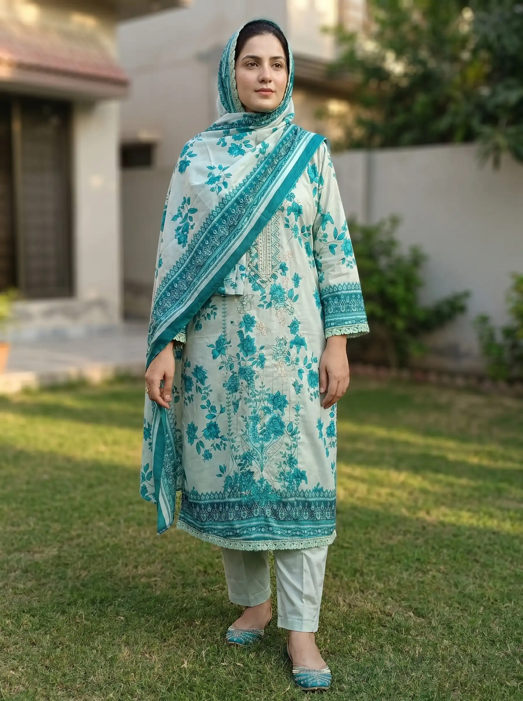 Embroidered 3pc Lawn Suit