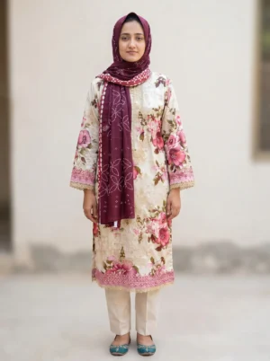 Embroidered 3pc Lawn Suit