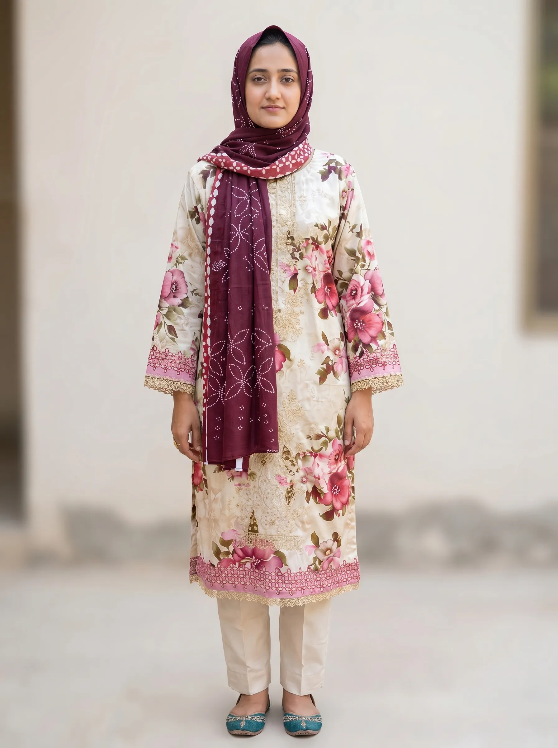 Embroidered 3pc Lawn Suit