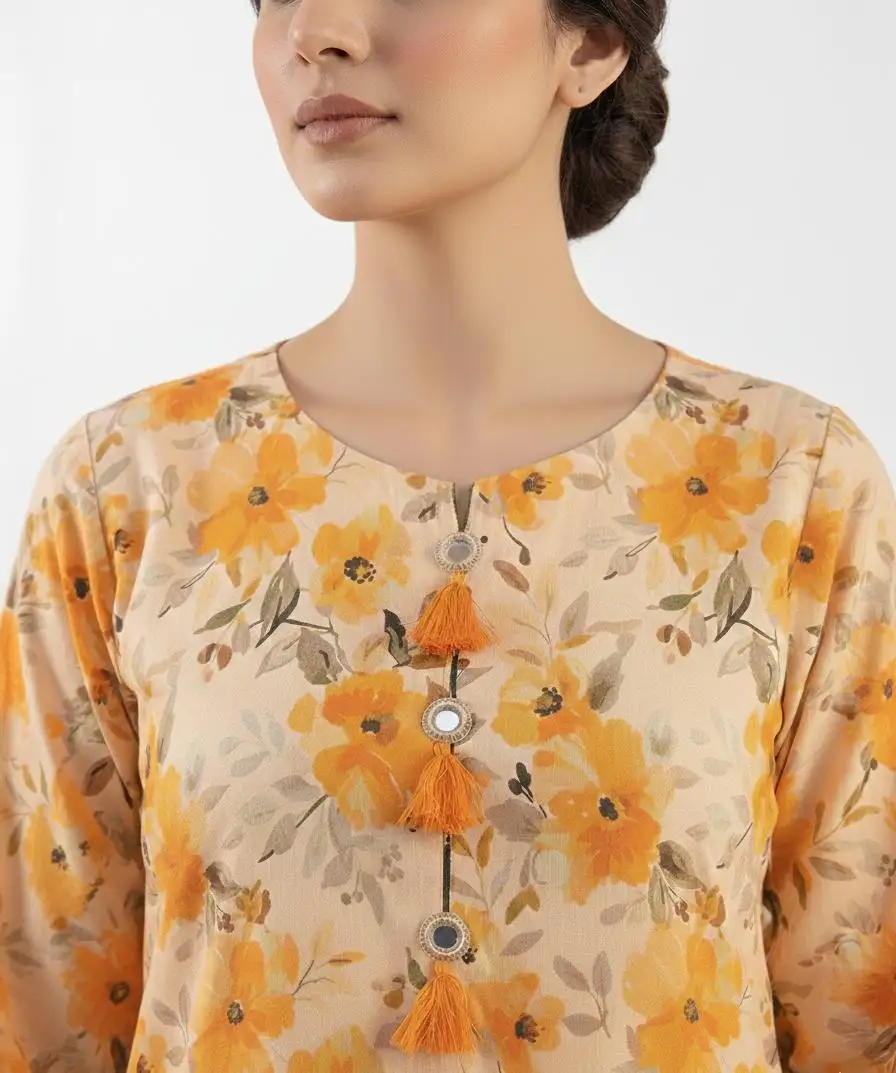 Floral 2-Piece Cambric Suit