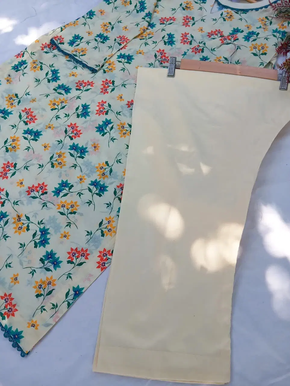 Multicolor Floral Print Lawn 2PC Ready to Wear Suit - Image 11
