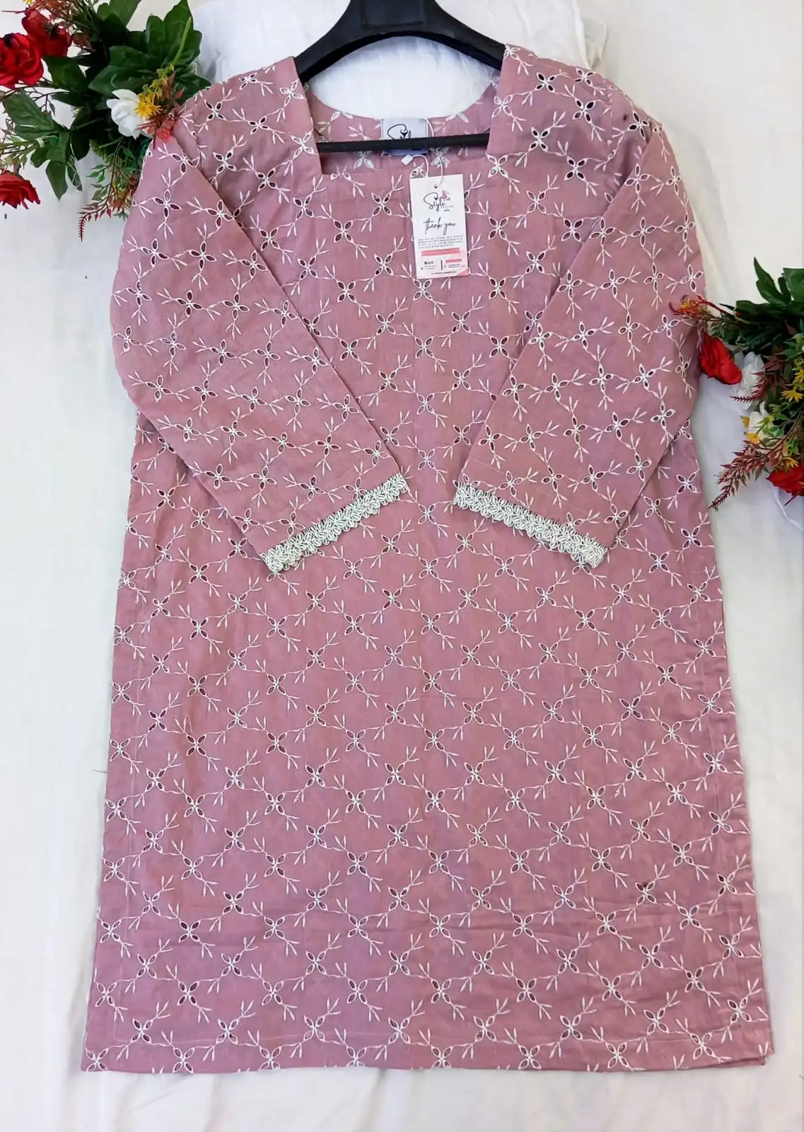 elegant pink chikankari 3 piece suit with chiffon dupatta – ready to wear women's dress elegant pink chikankari 3 piece suit with chiffon dupatta – ready to wear women's dress