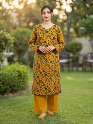 Mustard Lawn 2PC Ready to Wear Suit