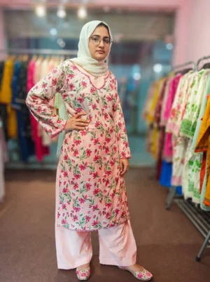 Peach Lawn 2PC Ready to Wear Suit