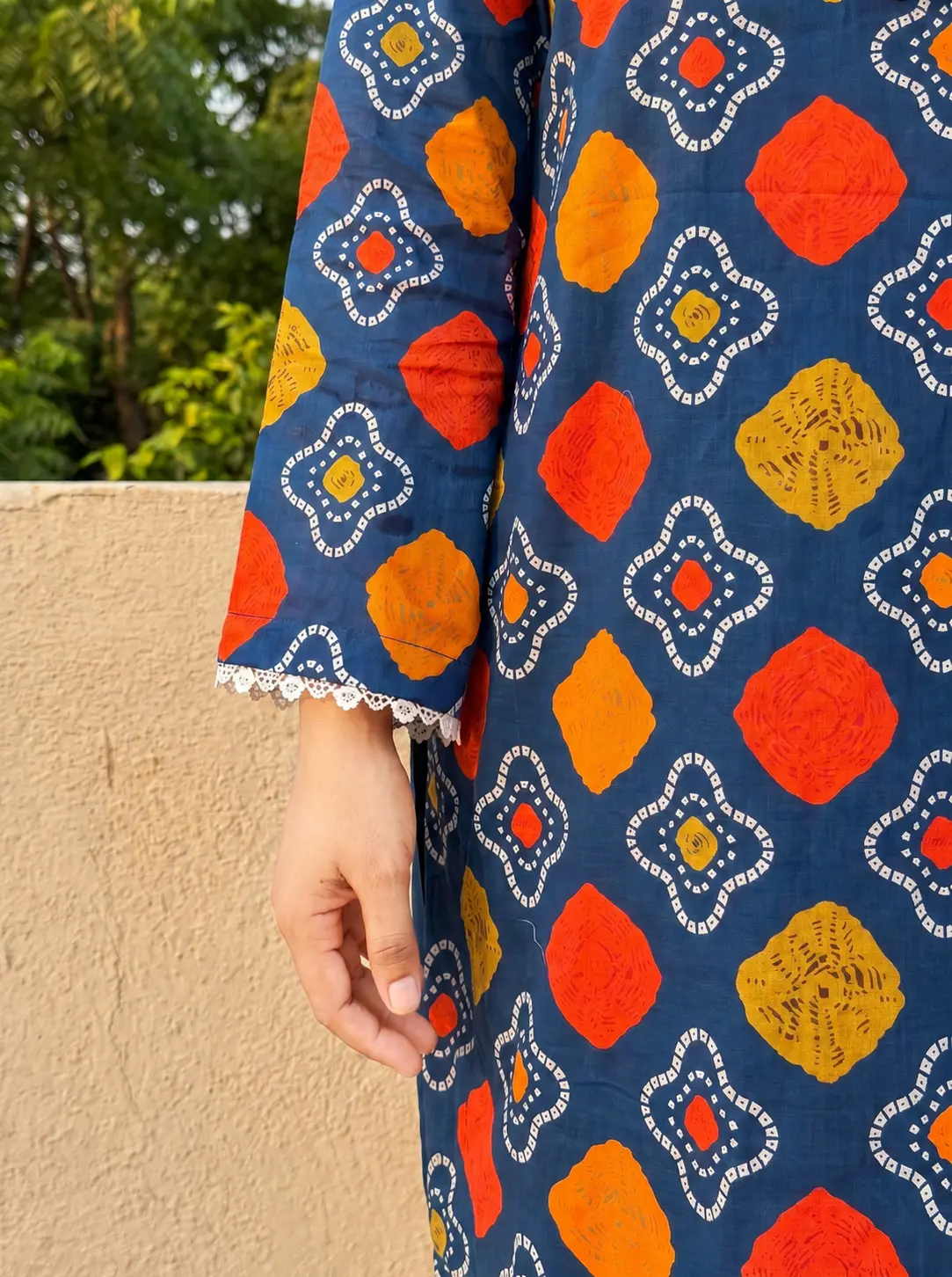 Blue Chunri Print Stitched 2Pc Lawn Suit - Image 3